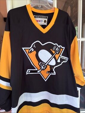 CCM Pittsburgh Penguins Black and Gold Hockey Jersey